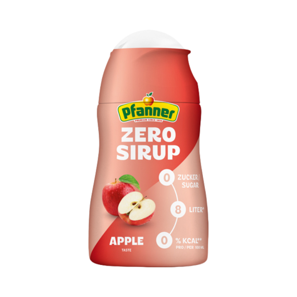 770502 Pfanner ZERO Sirup Apfel, 1 zu 140 verduennbar, ergibt 8 Liter, EINWEG PET, 57ml